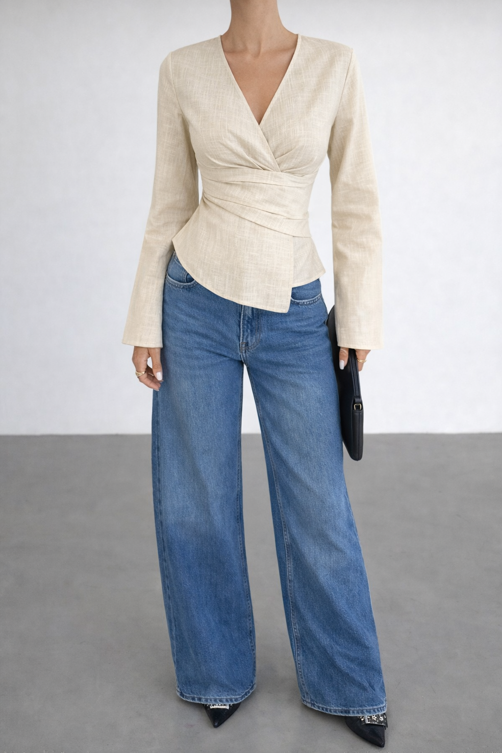 Women’s Striped Ruffle Asymmetric Blouse – Elegant Spring Office & Chic Casual Top - UltraChic