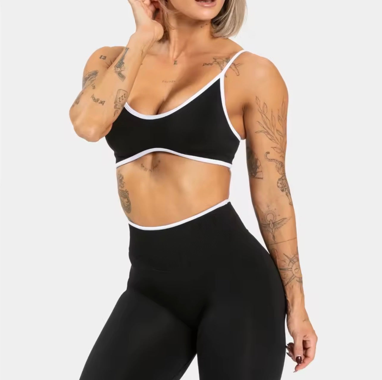 Women’s Backless Sports Bra – Breathable Summer Yoga Fitness Top with Chest Support Activewear