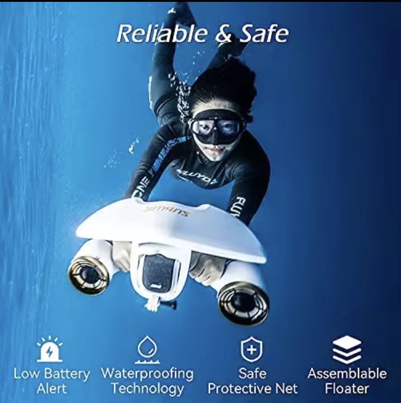 Underwater Scooter High-Speed Electric Dive Propulsion Device – Luxury Summer Water Sports Gear