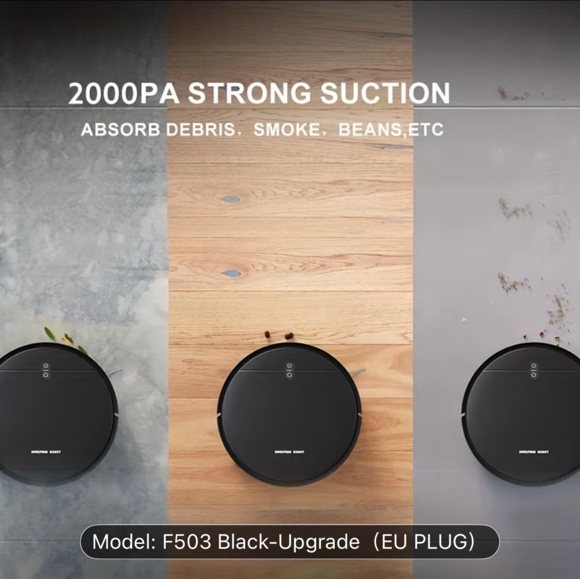 Smart Robot Vacuum Cleaner – Automatic Floor Cleaning with Suction & Mop for Dust, Pet Hair & Mess‑Free Home - UltraChic