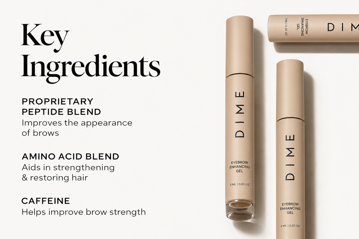 DIME Beauty Eyebrow Enhancing Gel – Brow Styling & Conditioning Gel, 6 mL