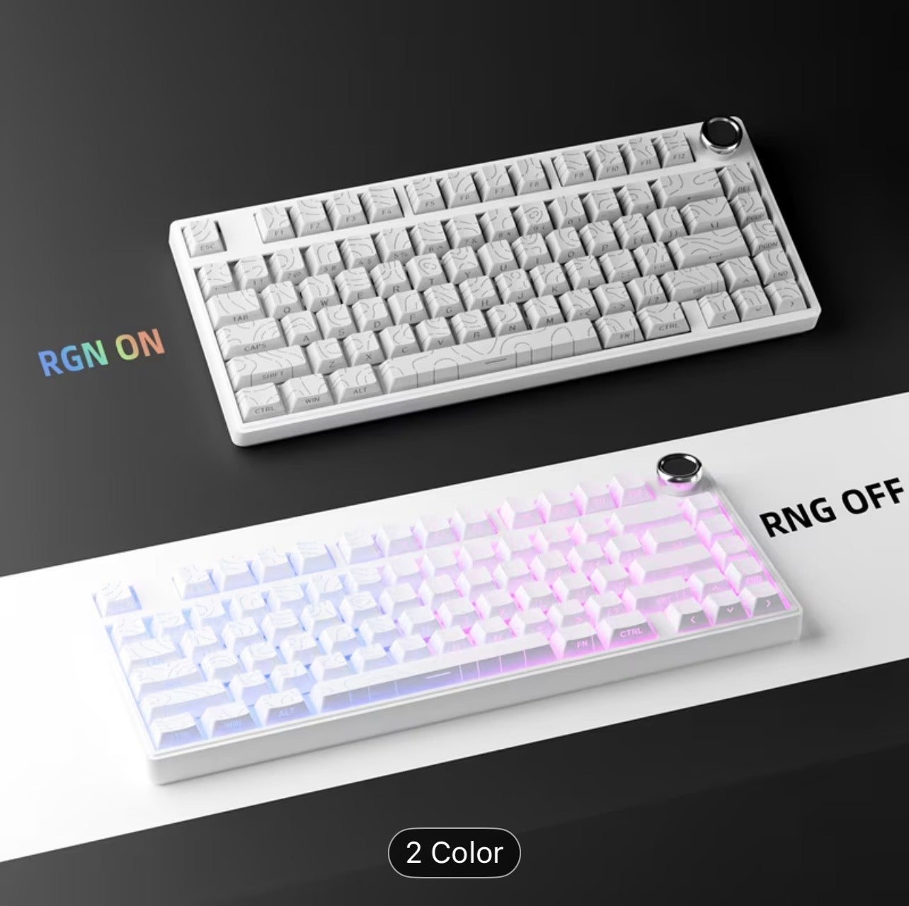 Stylish RGB Contour Line Keycaps – Premium Cherry Profile Backlit Gaming Keycaps for Mechanical Keyboard - UltraChic