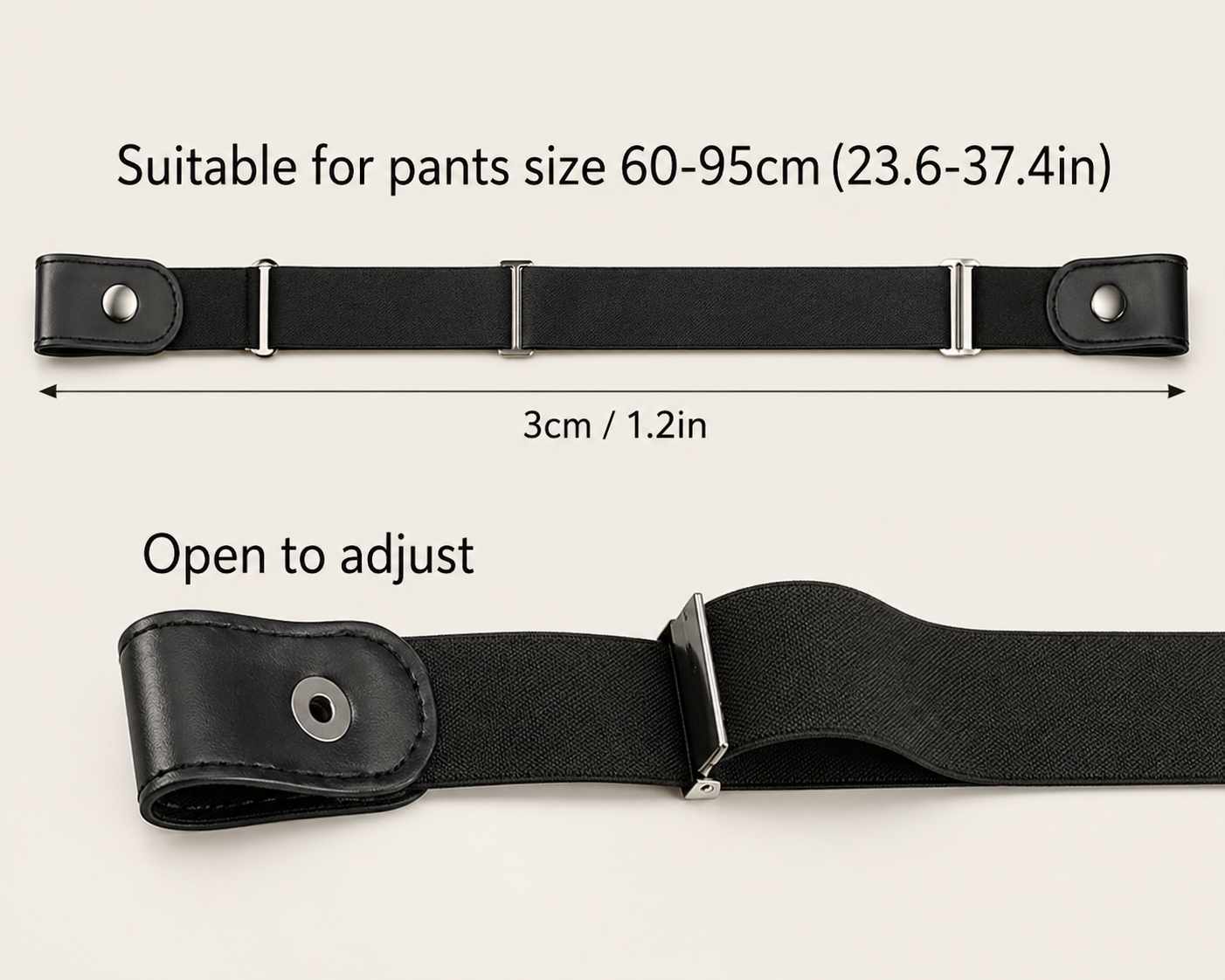 Invisible Elastic Belt No Buckle Comfort Clean Fit Effortless Style All Season Unisex - UltraChic