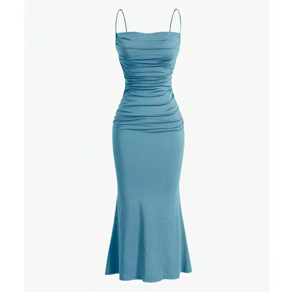 Mia Muse Mermaid Hem Maxi Dress for Women – Elegant Spaghetti Strap Party Dress, Perfect for All Seasons