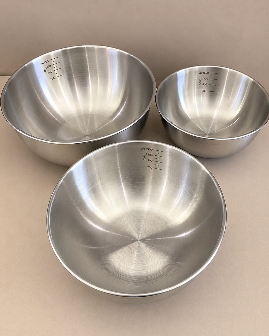 Stainless Steel Mixing Bowl Set Built In Scale Effortless Prep Clean Organized Kitchen All Season Home Essential - UltraChic