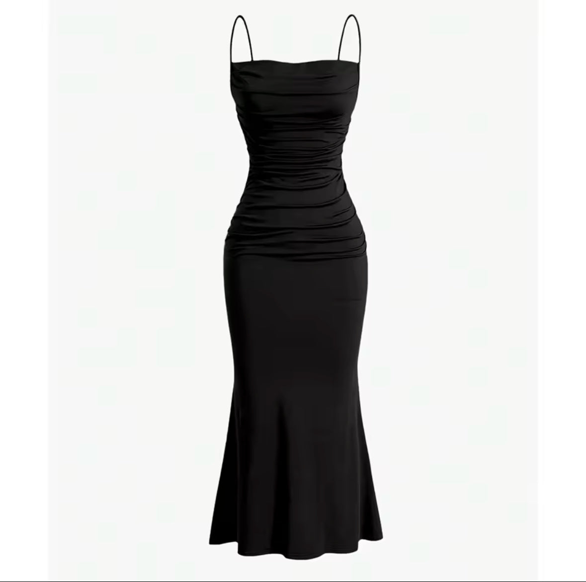 Mia Muse Mermaid Hem Maxi Dress for Women – Elegant Spaghetti Strap Party Dress, Perfect for All Seasons