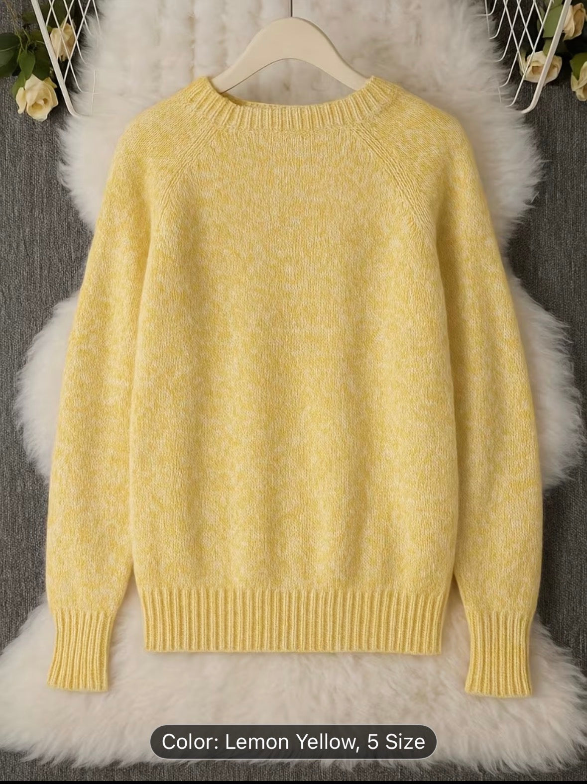 Sweater Made from a Soft Mohair Blend for Women - Features a French-Inspired Raglan Sleeve And Drop Shoulder Design, Perfect for The Fall And Winter Seasons, Ideal As a Christmas Or Birthday Gift - UltraChic
