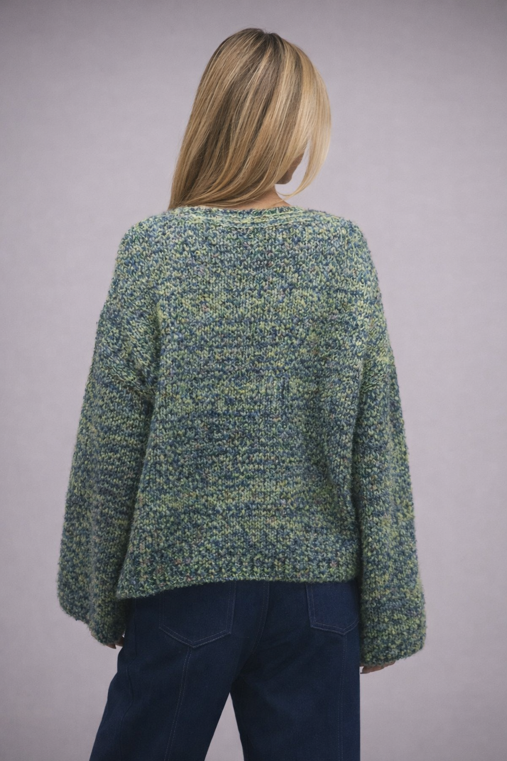 Women’s Oversized Flare Sleeve Knit Cardigan – Y2K 90s Casual Chic Sweater - UltraChic