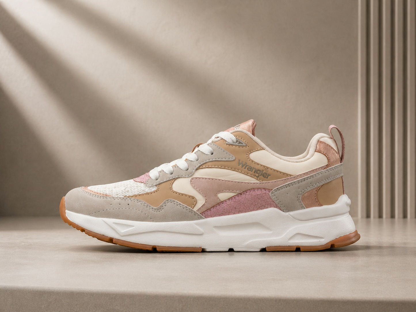 Chunky Beige Pink Sneakers Soft Feminine Aesthetic Effortless Stylish Look All Season Women - UltraChic