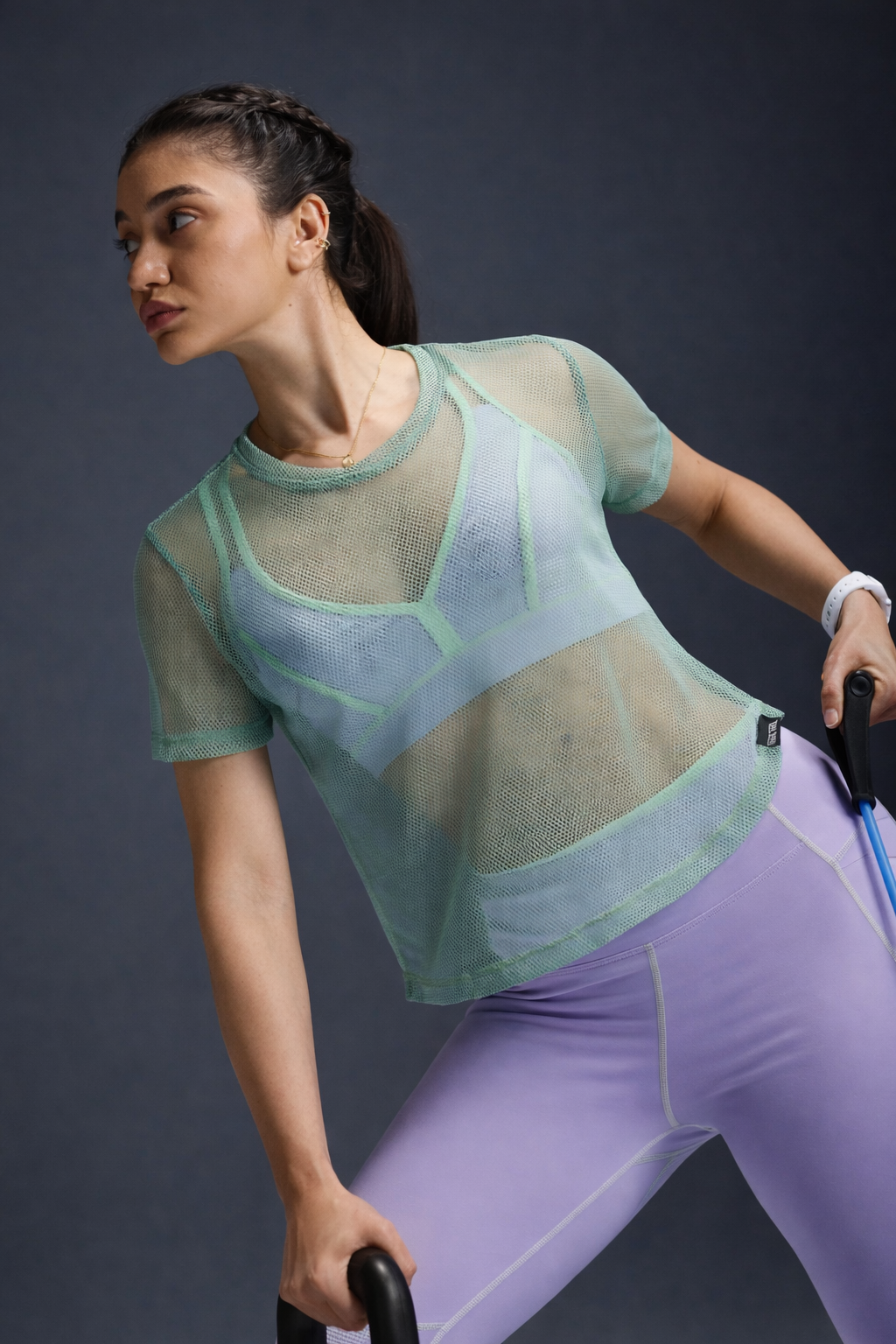 Women’s Hollow Mesh Sports T-Shirt – Breathable Lightweight Summer Activewear Casual Gym Top