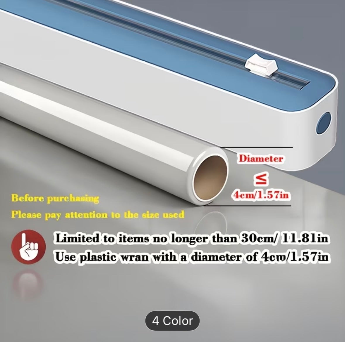 Heavy-Duty Plastic Wrap Cutter & Sealer – Reusable Two-Directional Film Slicer for Cling Wrap, Foil & Parchment Paper, Clean Cut & Fresh Seal Kitchen Tool - UltraChic