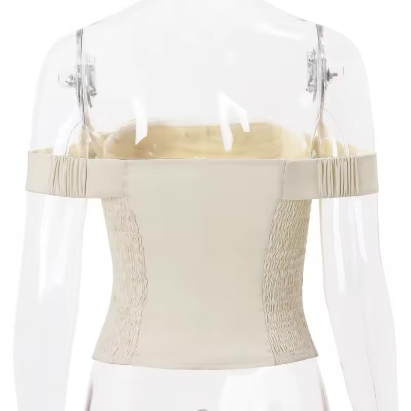 Gtpdpllt Women’s One-Shoulder Bow Tie Short Top – Sexy Lace-Up Backless Slim Fit Summer Tee