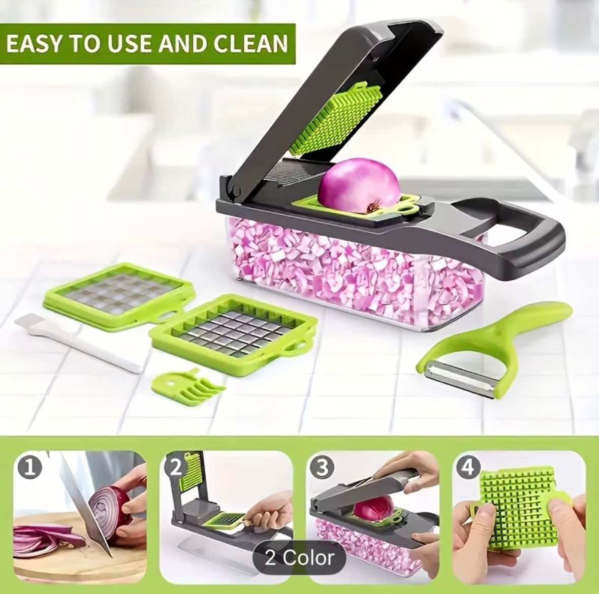 10-in-1 Multifunction Vegetable Chopper – Fast, Easy & Mess-Free Food Prep for Every Home