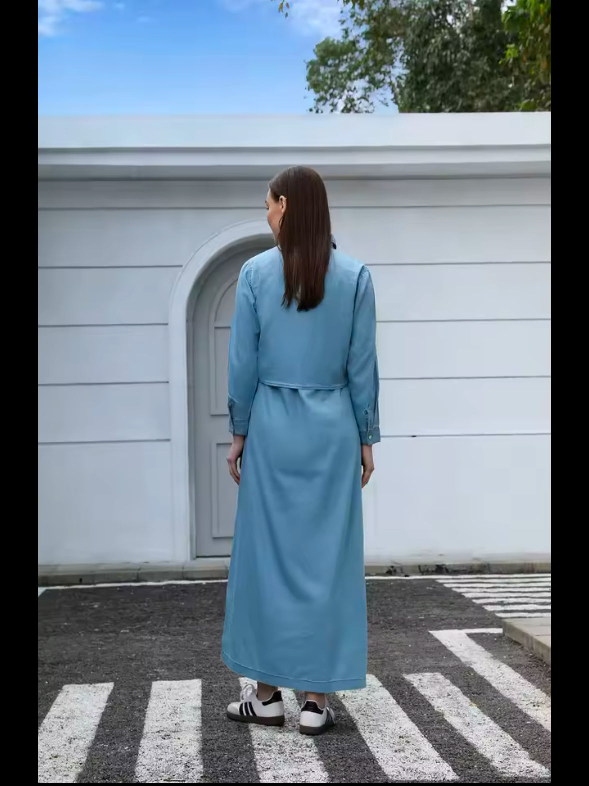 AP SS25 Women’s Lightweight Denim Wrap Blouse & Slip Dress – Chic & Comfortable Summer Fashion