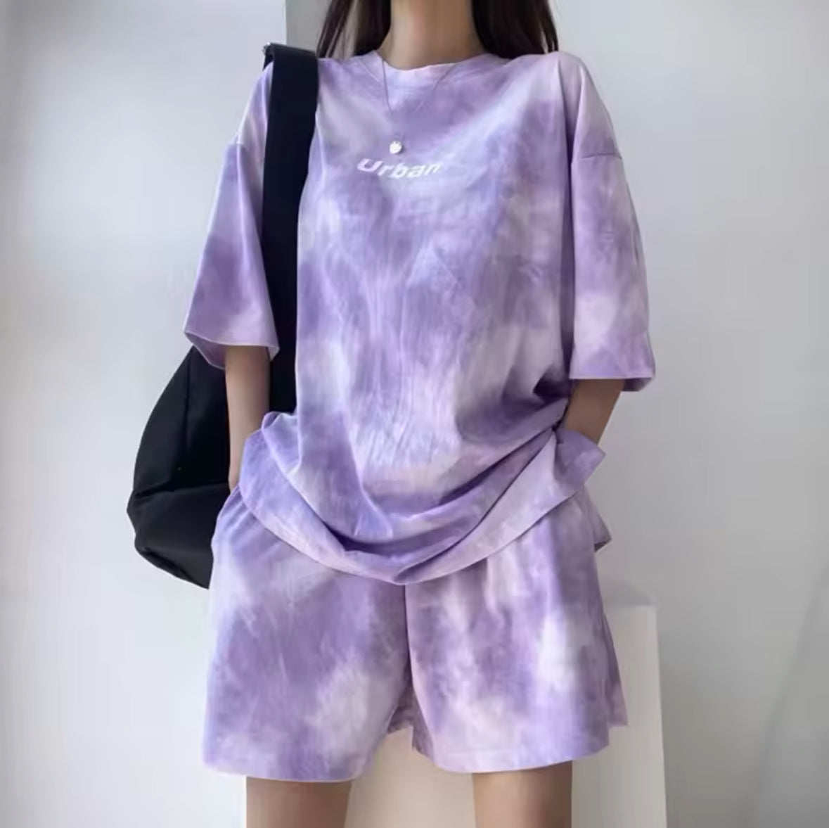 Soft Summer Tie Dye T-Shirt & Shorts Set for Women – Casual Loose Fit with Pockets for Ultimate Comfort & Style