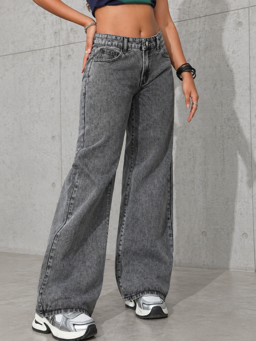 Wide Leg Jeans Relaxed Fit Effortless Chic Look All Season Women