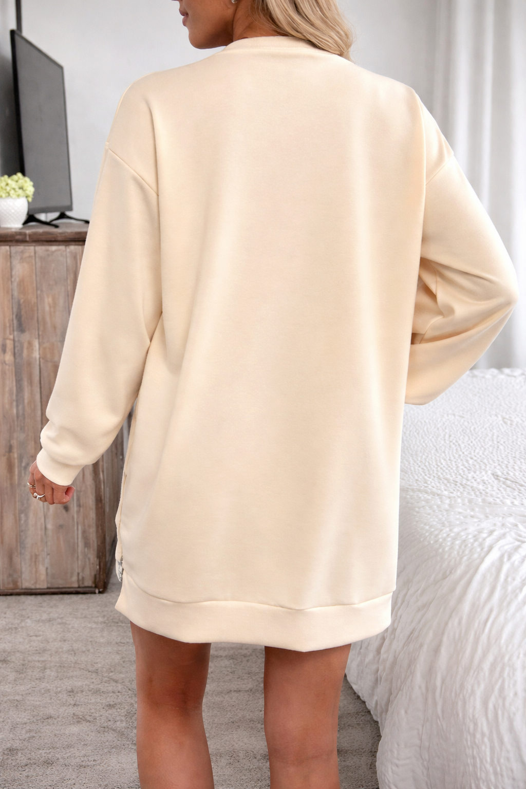 Women’s Letter Graphic Drop Shoulder Sweatshirt – Casual Fall Winter Essential - UltraChic