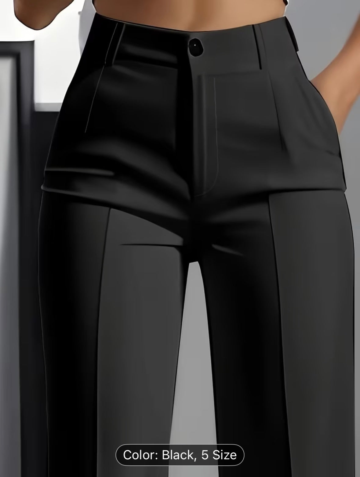 Elegant Women’s White Straight-Leg Pants | Minimalist Office & Casual Work Trousers - UltraChic