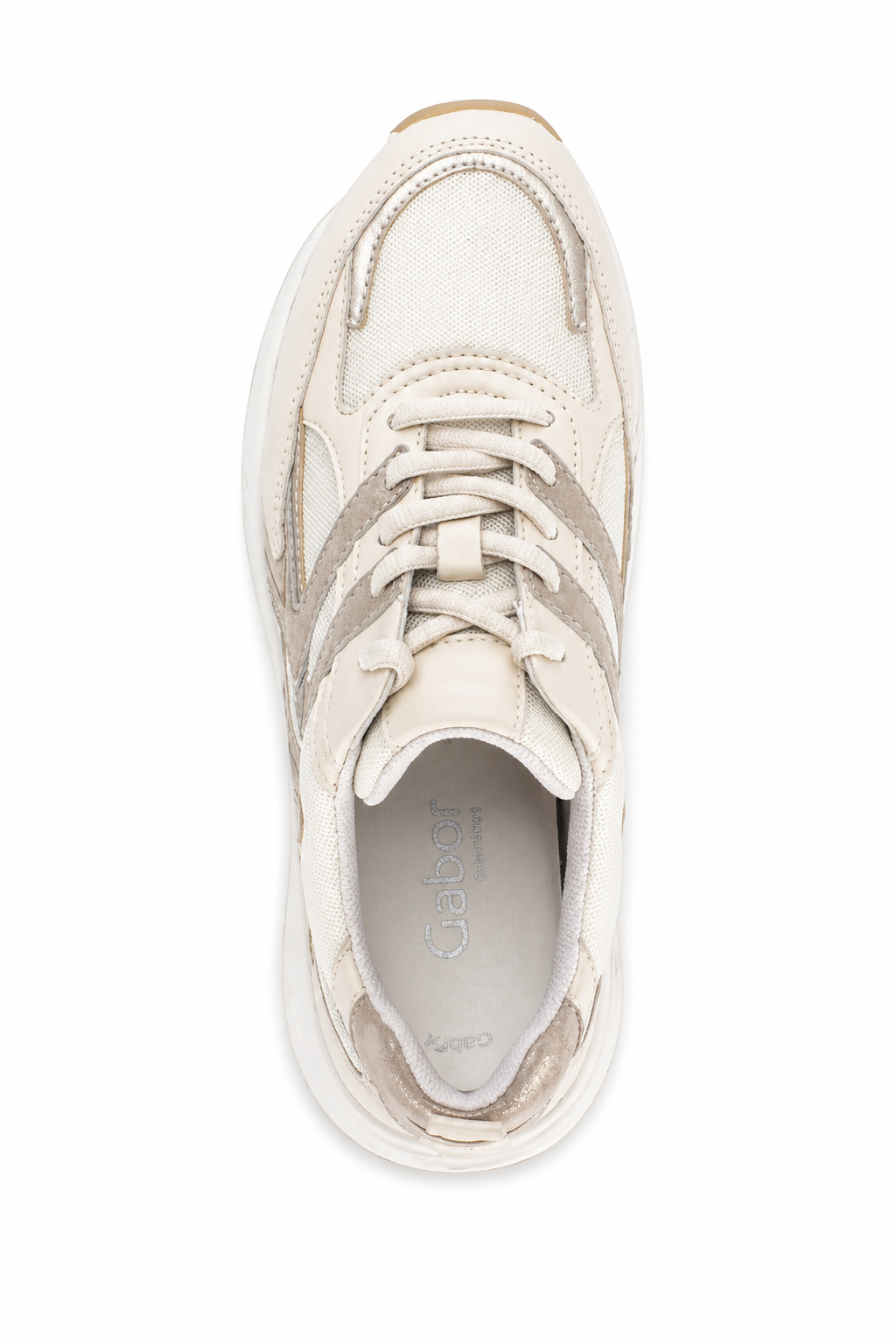 Gabor Panna Puder Chunky Sneakers Breathable Mesh Cushion Support Effortless Elegant Look Spring Summer Women - UltraChic