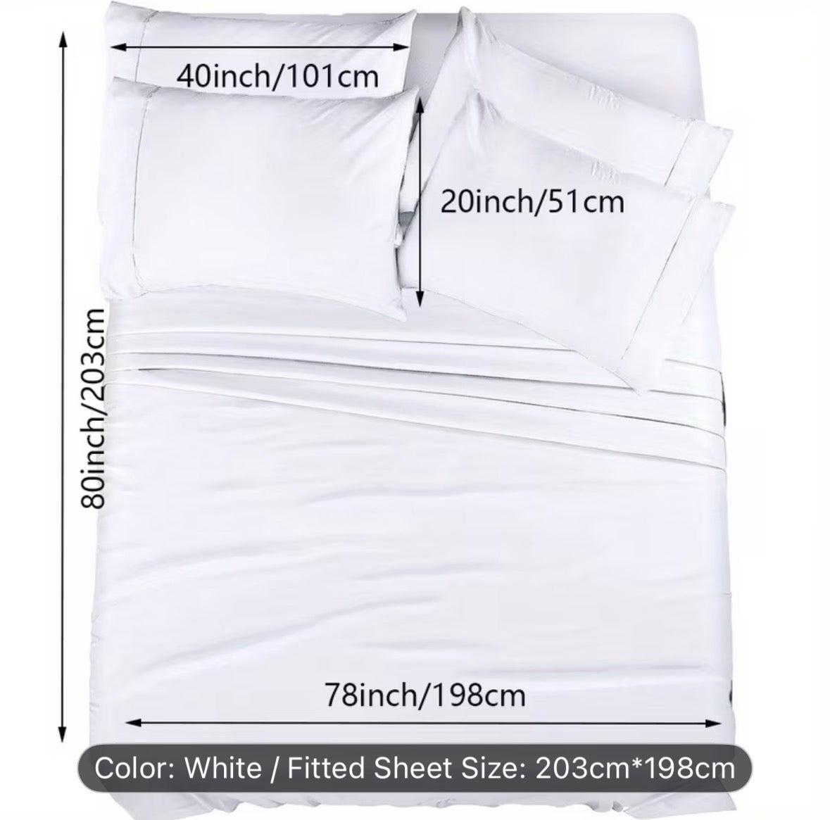 Queen Size 4-Piece Sheet Set – Breathable Cooling Bed Sheets, Hotel Quality Ultra-Soft Wrinkle-Free Bedding
