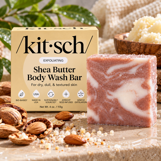 Shea Butter Exfoliating Body Wash Bar – Almond & Cherry Scent