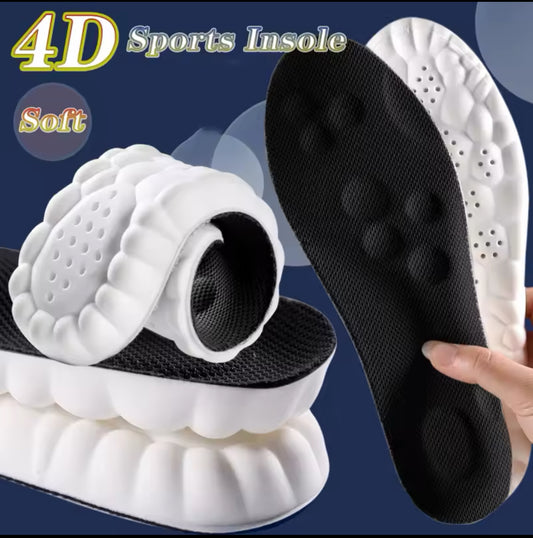 4D Running Massage Insoles – Super Soft Shock Absorption and Arch Support for Sports Shoes, Orthopedic Inserts for Ultimate Comfort - UltraChic
