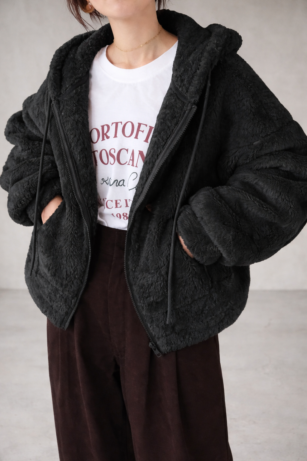Women’s Sherpa Fleece Hooded Sweatshirt – Soft Loose Fit Autumn Winter Cozy Casual Hoodie - UltraChic