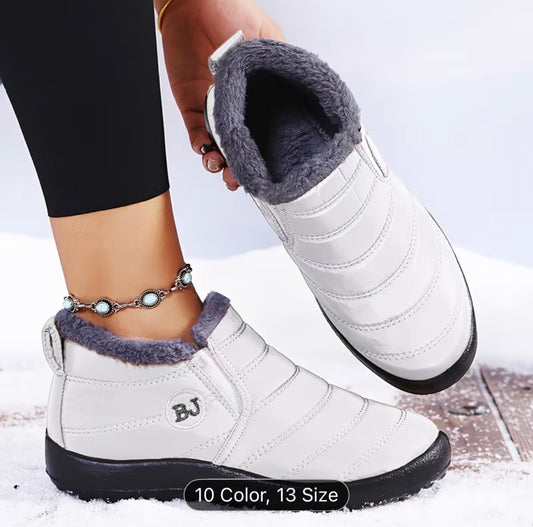 Ultra-Warm Women’s Winter Boots – Non-Slip Thick Sole, Low Heel, Round Toe, Arctic Insulated Hiking & Outdoor Booties