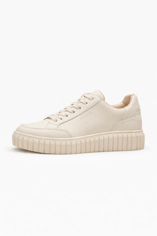 Women’s Platform Sneakers – Minimal Vegan Leather Shoes for Spring & Everyday Wear