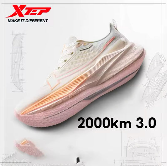 Xtep Women Running Shoes 2000km 3.0 | Lightweight Cushioned Sneakers for Spring 2025 | Wear-Resistant Jogging & Training Shoes