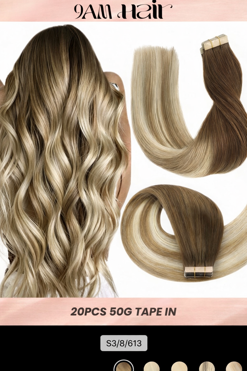 Tape In Human Hair Extensions Remy Straight – Invisible Seamless PU Tape Hair Extensions for Women Salon Quality