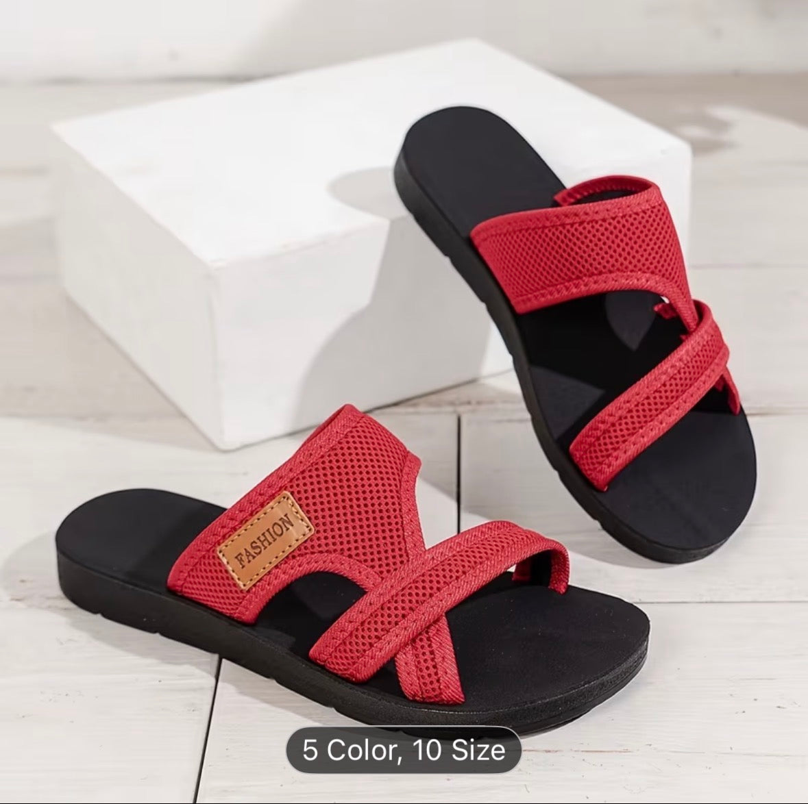 Women’s Sport-Style Sandals – Breathable Mesh, Comfortable & Versatile Flat-Soled Slippers