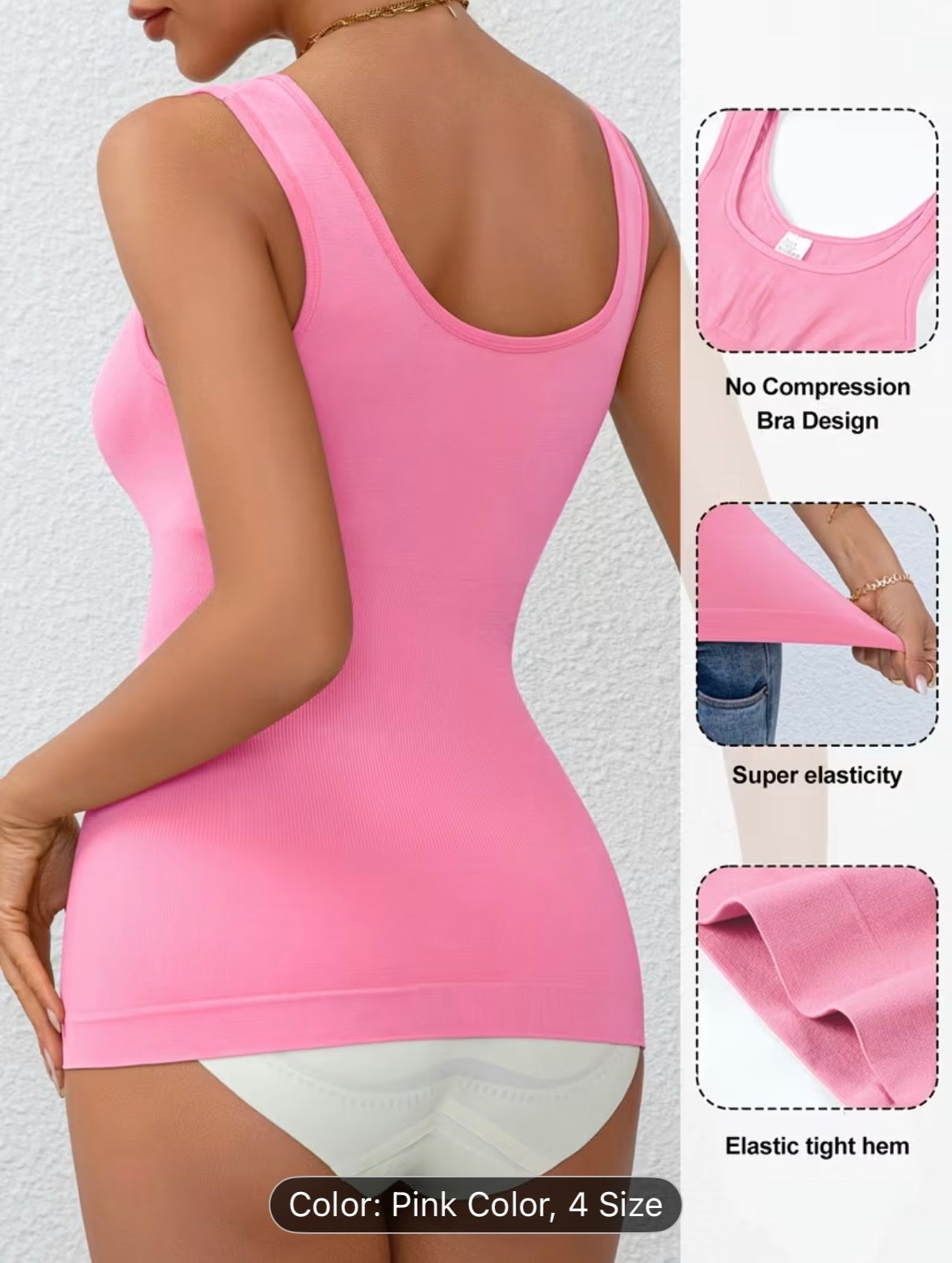 Women’s Tummy Control Vest – Sleeveless Shapewear, Waist Cincher, Comfortable Workout & Daily Wear - UltraChic