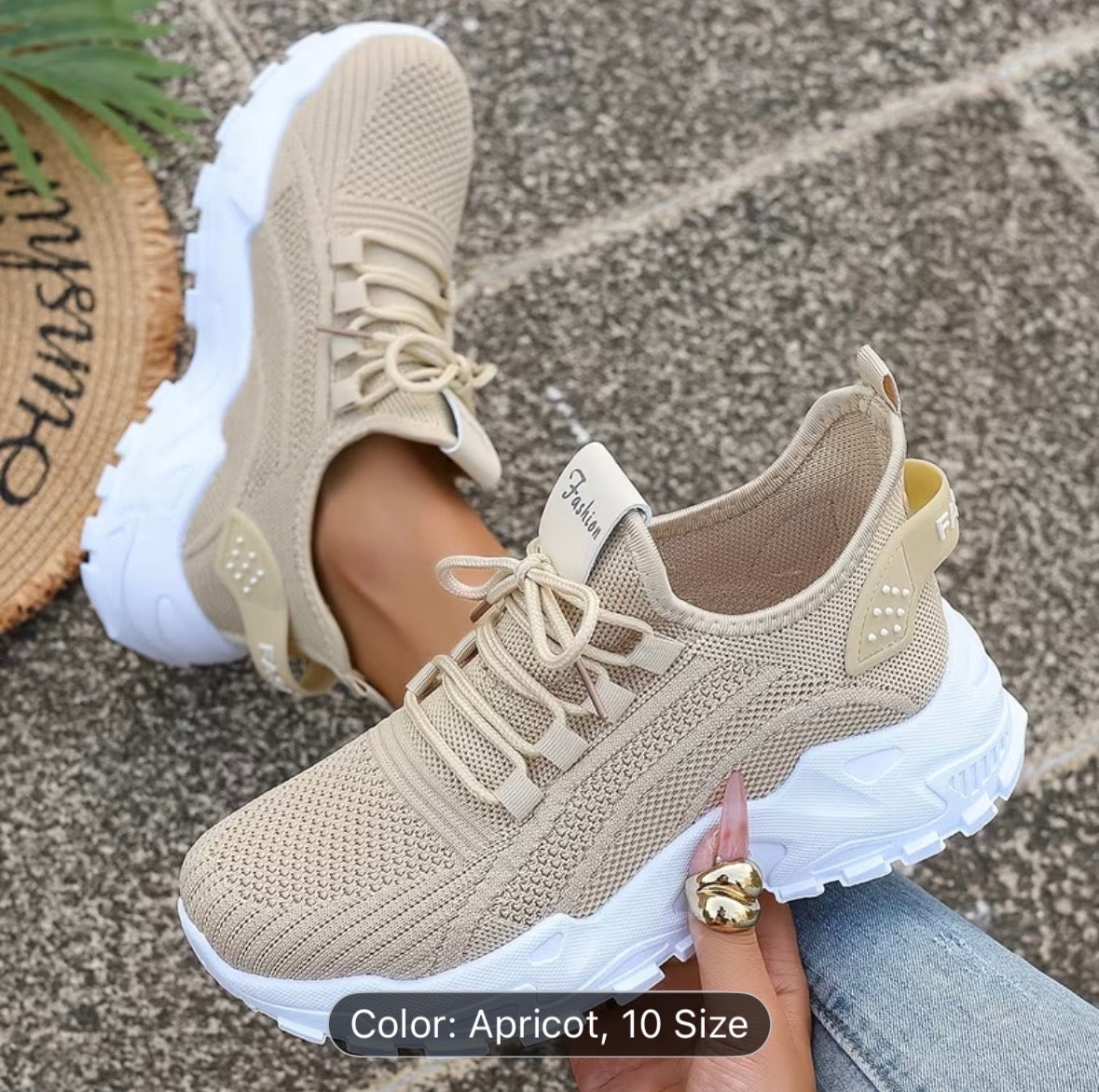 Women’s Breathable Knit Sneakers – Lightweight, Comfortable Low-Top Walking & Running Shoes - UltraChic