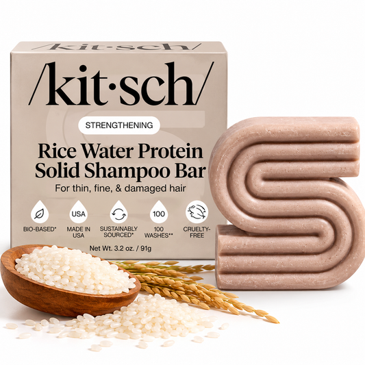Rice Water Protein Shampoo Bar – Strengthening Solid Shampoo for Fine & Damaged Hair