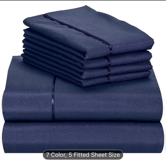 Queen Size 4-Piece Sheet Set – Breathable Cooling Bed Sheets, Hotel Quality Ultra-Soft Wrinkle-Free Bedding