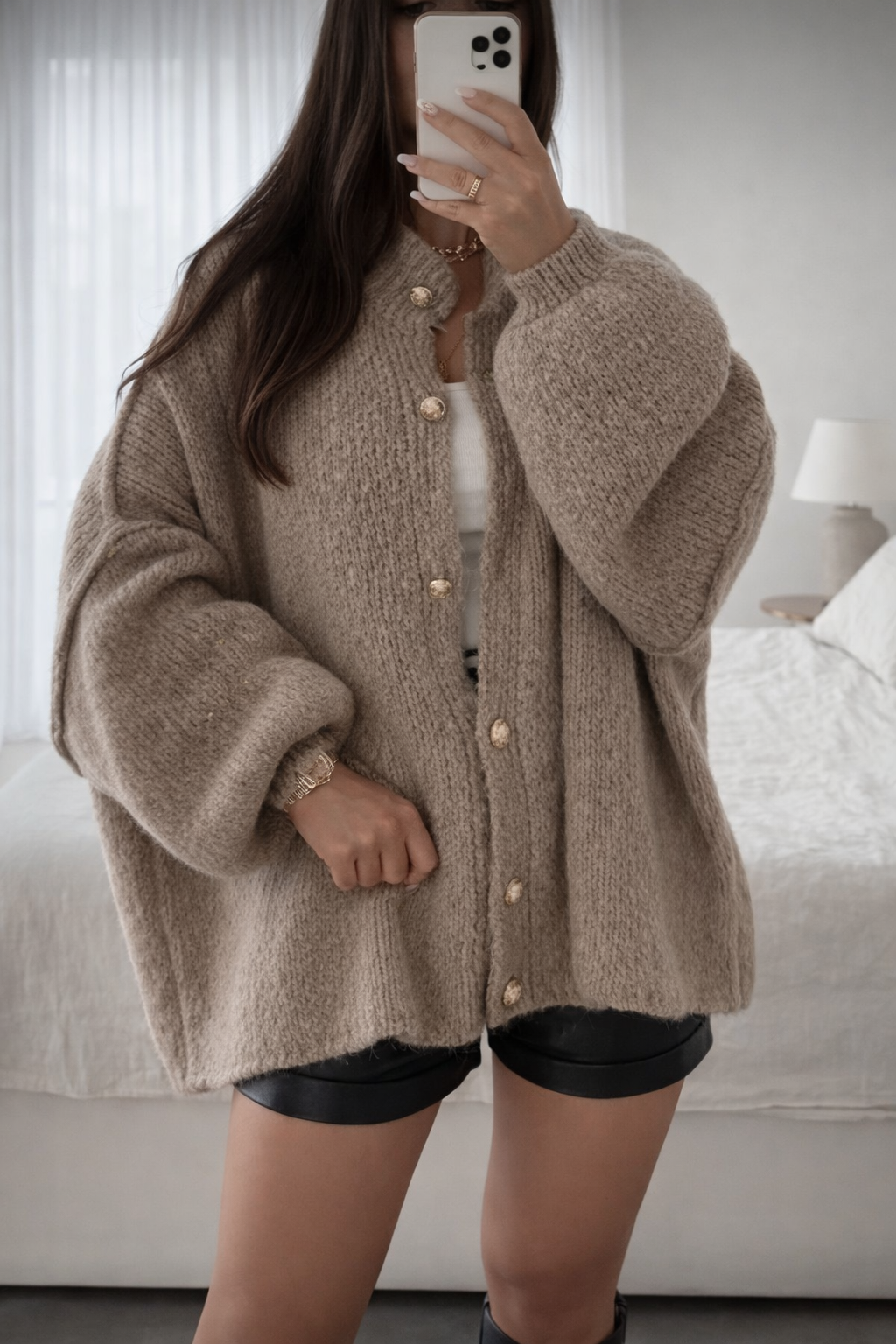 Women’s Knit Button Cardigan – Minimalist Autumn Winter Sweater Coat - UltraChic