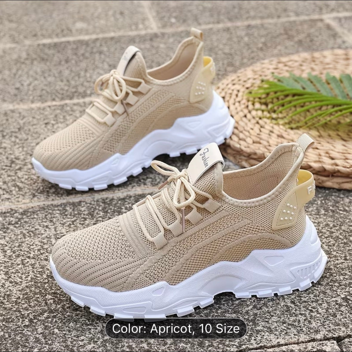 Women’s Breathable Knit Sneakers – Lightweight, Comfortable Low-Top Walking & Running Shoes - UltraChic