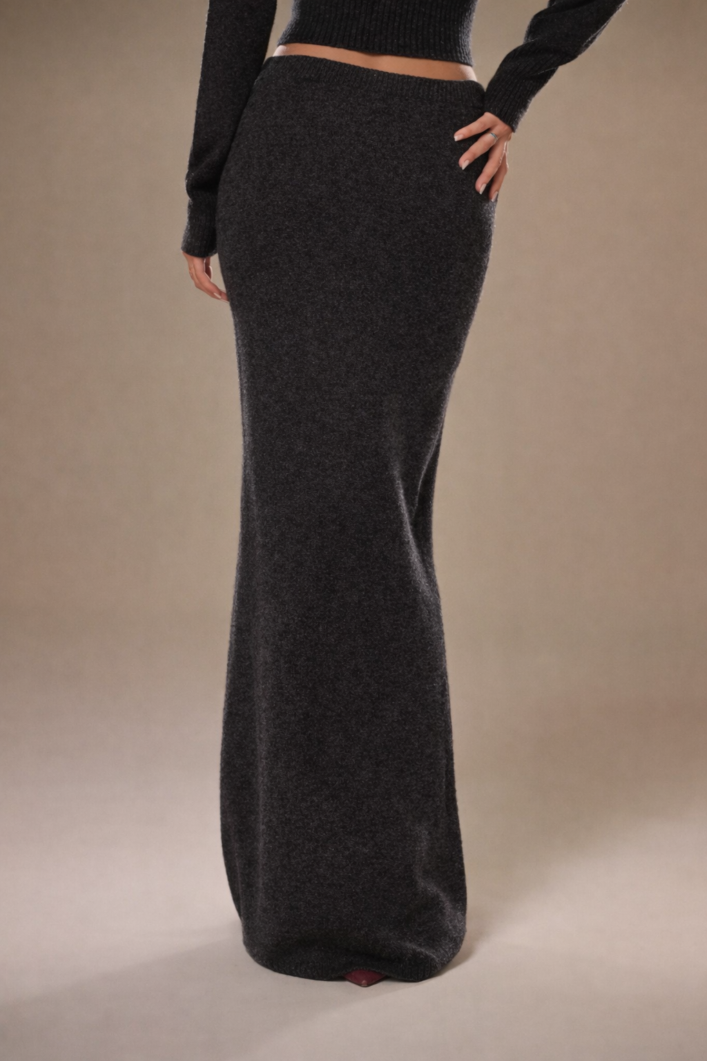 Women’s Mermaid Knit Maxi Skirt – Elastic Waist Elegant Casual Spring Skirt - UltraChic