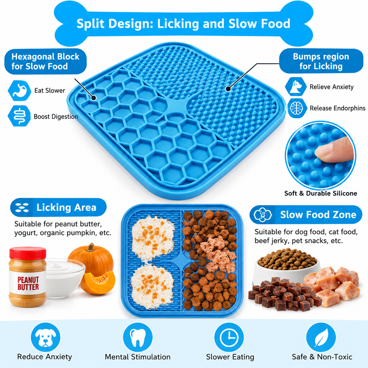 Dog Lick Mat – Slow Feeder & Enrichment Pad