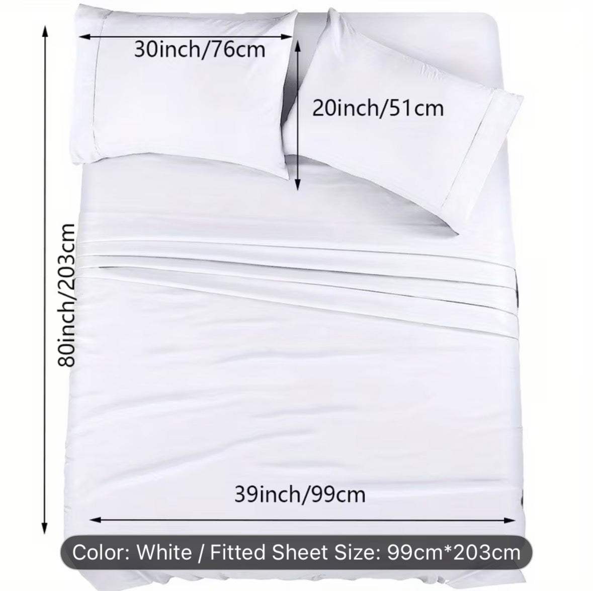 Queen Size 4-Piece Sheet Set – Breathable Cooling Bed Sheets, Hotel Quality Ultra-Soft Wrinkle-Free Bedding