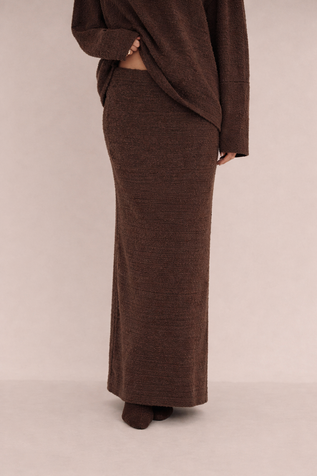 Women’s Soft Low Waist Maxi Knit Skirt – Chic Y2K Casual All-Season Essential - UltraChic