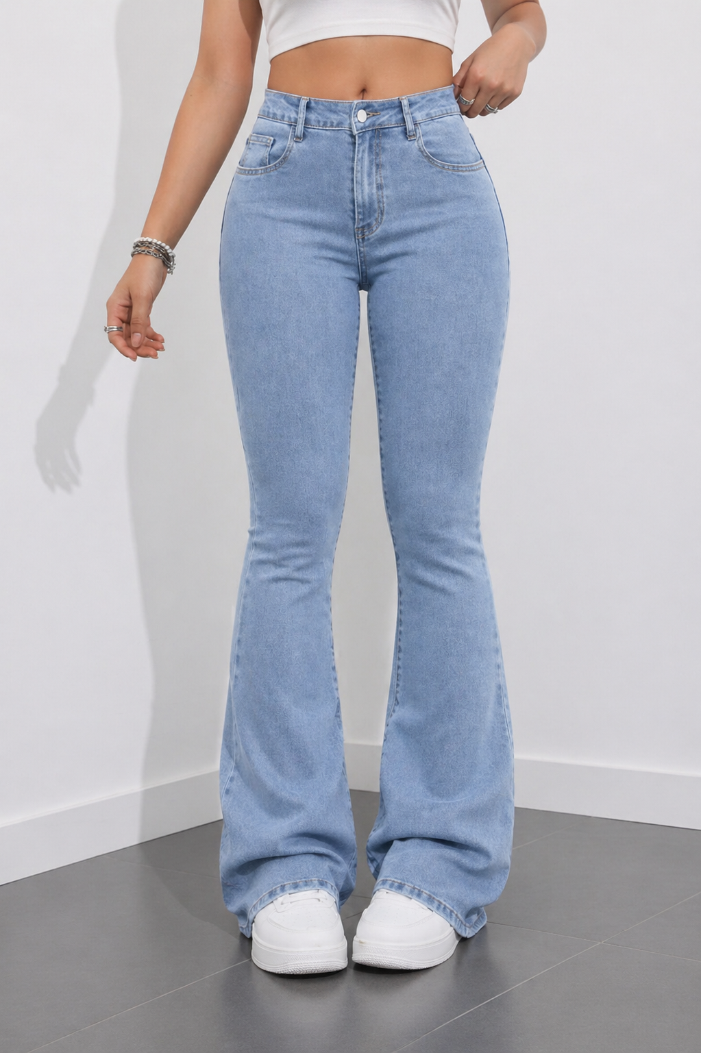 Flare Leg Jeans Slim Fit Shape Enhancing Effortless Chic Look Spring Summer Women