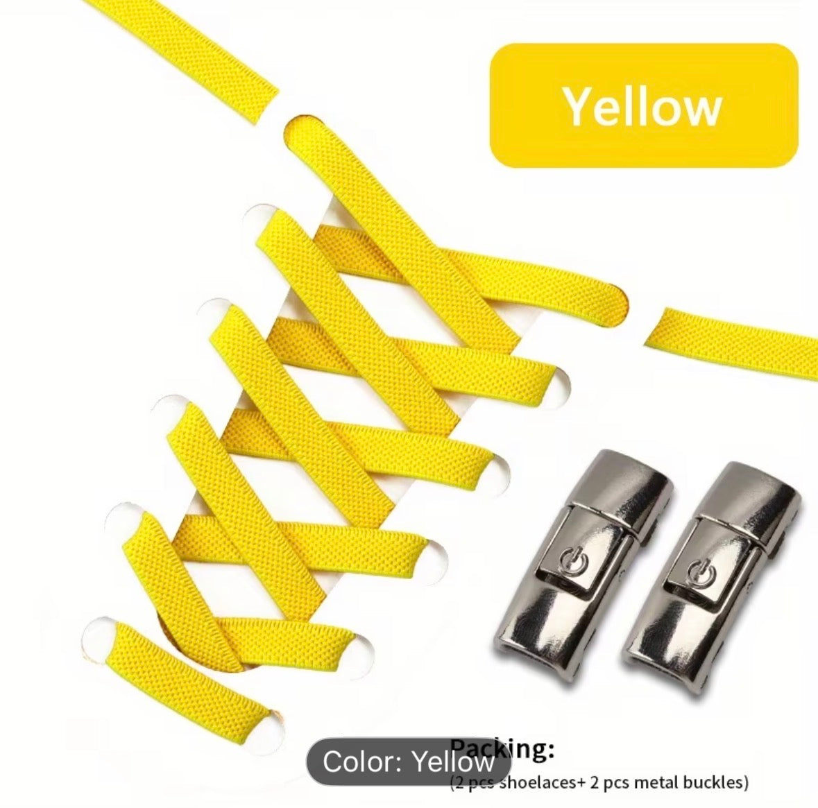 No-Tie Elastic Shoelaces with Buckles – Quick Lock Laces for Sneakers, Sports & Kids Shoes - UltraChic