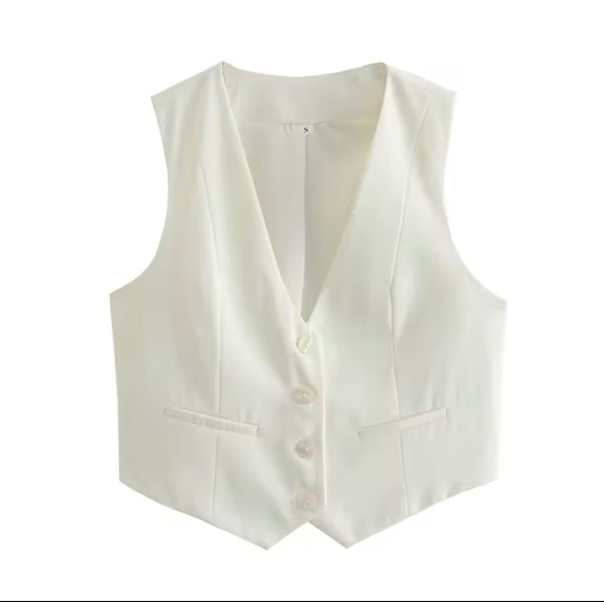 TRAF Women’s Stylish V-Neck Sleeveless Cropped Vest – Chic Summer Fashion for Work and Play