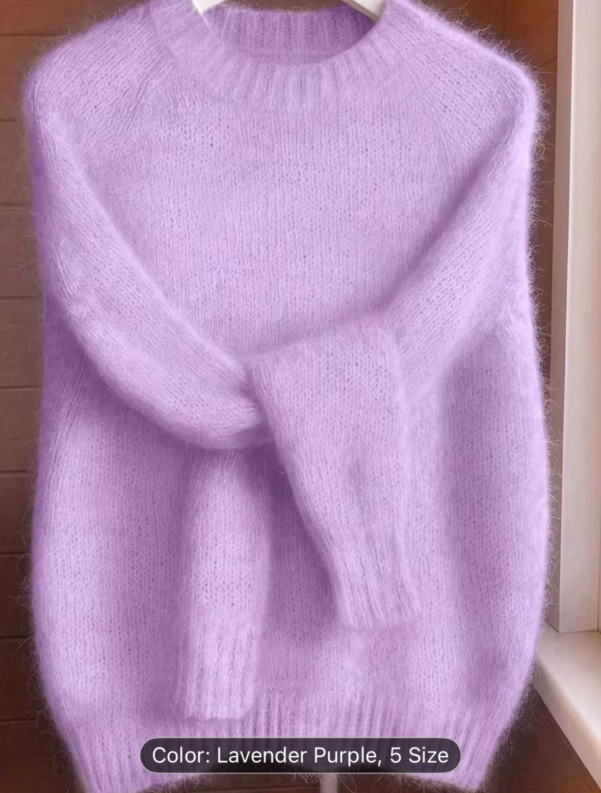 Sweater Made from a Soft Mohair Blend for Women - Features a French-Inspired Raglan Sleeve And Drop Shoulder Design, Perfect for The Fall And Winter Seasons, Ideal As a Christmas Or Birthday Gift - UltraChic