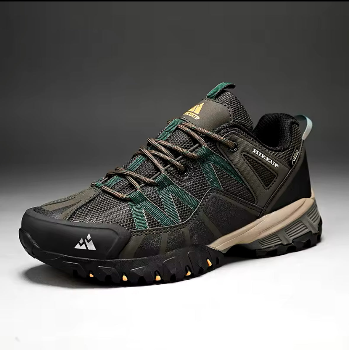 HIKEUP Men’s Hiking Shoes – Breathable, Cushioning & Non-Slip Sneakers for Running, Trekking, and Outdoor Adventures