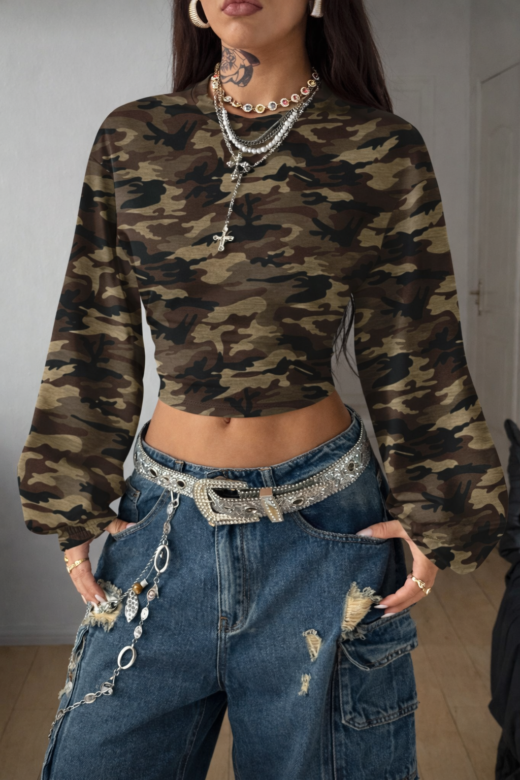 Women’s Asymmetrical Neck Pleated Sweatshirt – Cozy Fall Winter Casual Top
