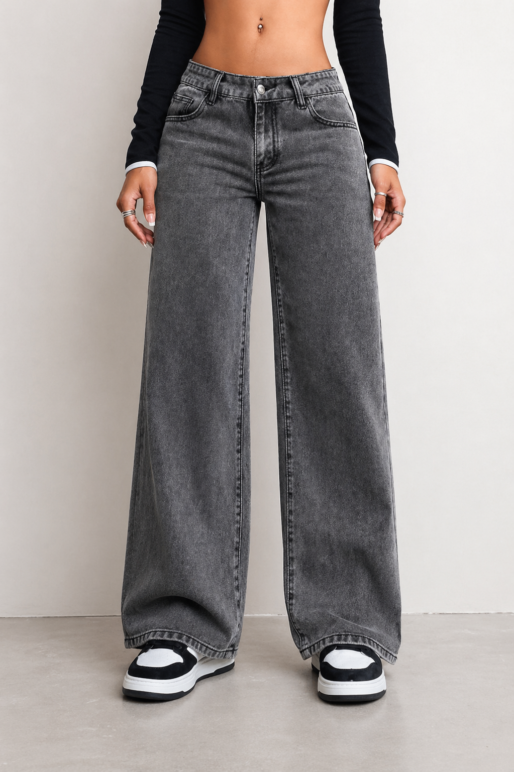 Wide Leg Jeans Relaxed Fit Effortless Chic Look All Season Women