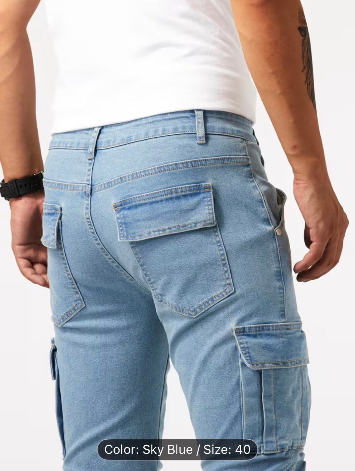 Men’s Slim-Fit Stretch Jeans with Multiple Pockets – Comfortable Street Style Denim for Everyday & All-Season Wear - UltraChic